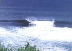 A perfect wave in Dreamland, Bali, Indonesia.