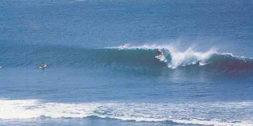 Bali right hander wave on wet season.